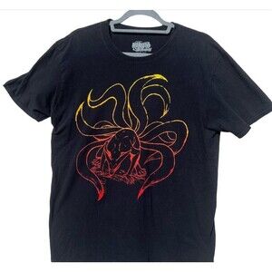 Vintage Naruto Tee T Shirt Men's L Shippuden Anime Kurama Nine Tails Neon 2002